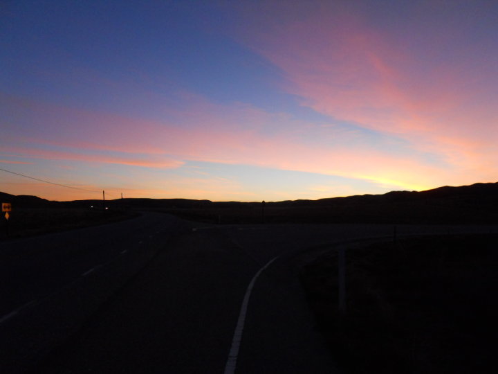 Sunrise along Route 166 near Cuyama. Not as spectacular as the one on Sept 11, 2001, but it had the right color scheme. 