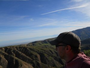 From Cerro Noroeste Road ("Azucar Mountain Road" in the book). This was right about where the golden eagle scene occurred --yes, that really happened.